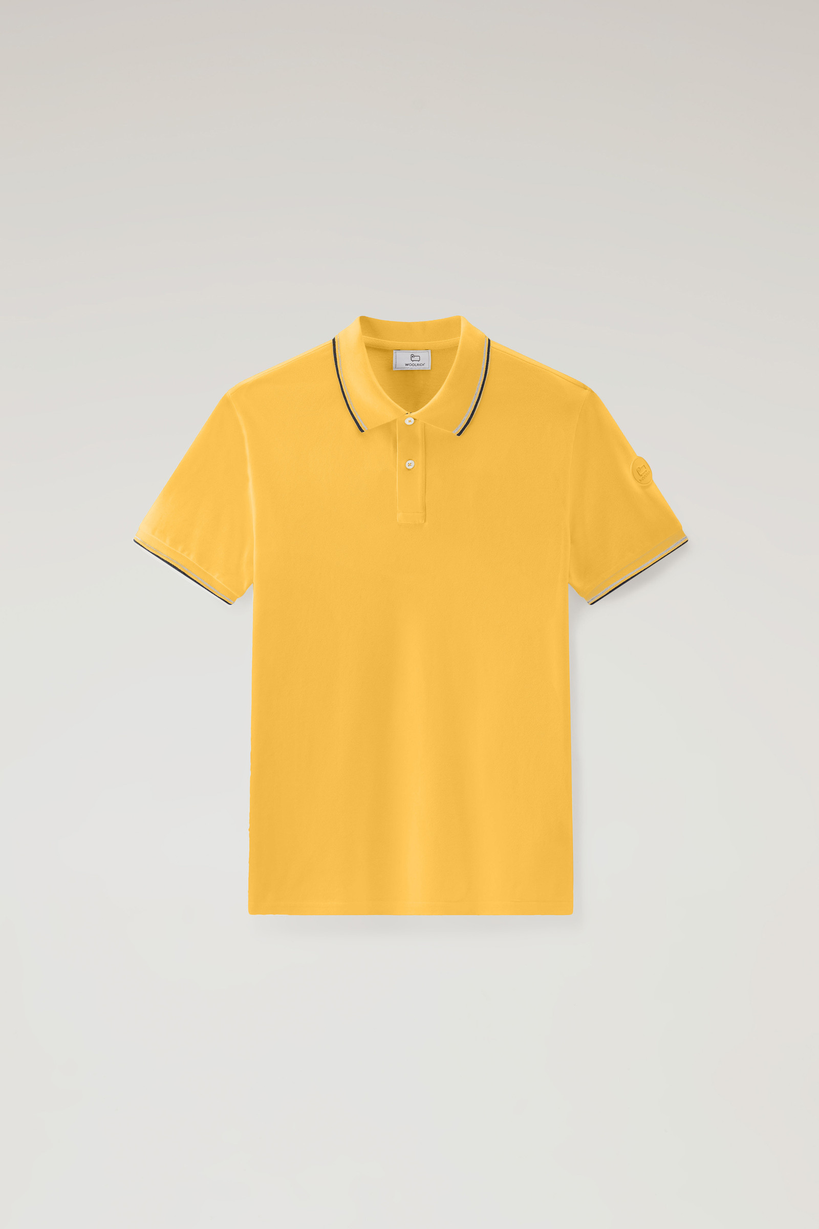 Polo Monterey de piqué de algodón elástico amarillo photo 4 | Woolrich