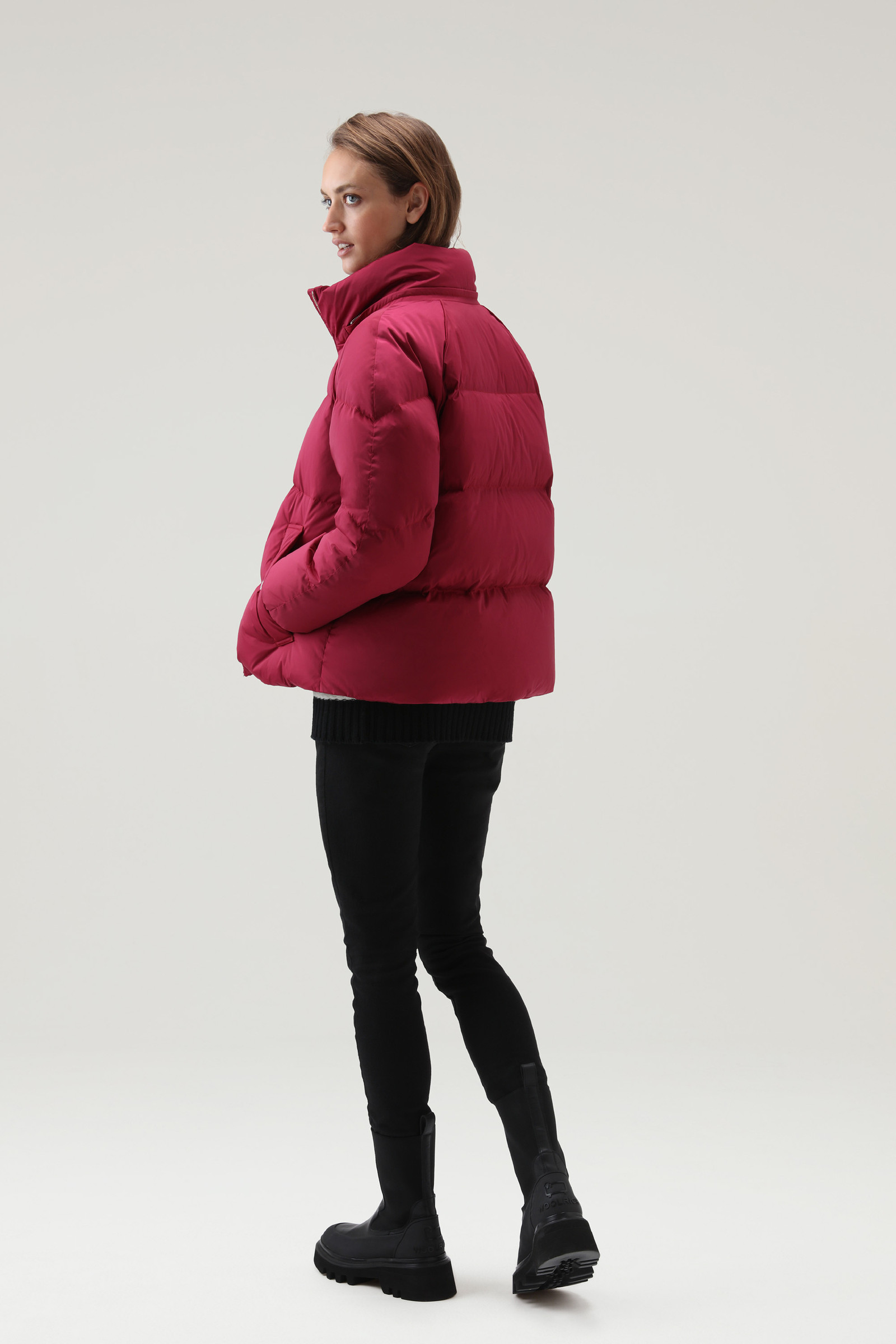 Alsea Short Down Jacket with Detachable Hood Red photo 2 | Woolrich