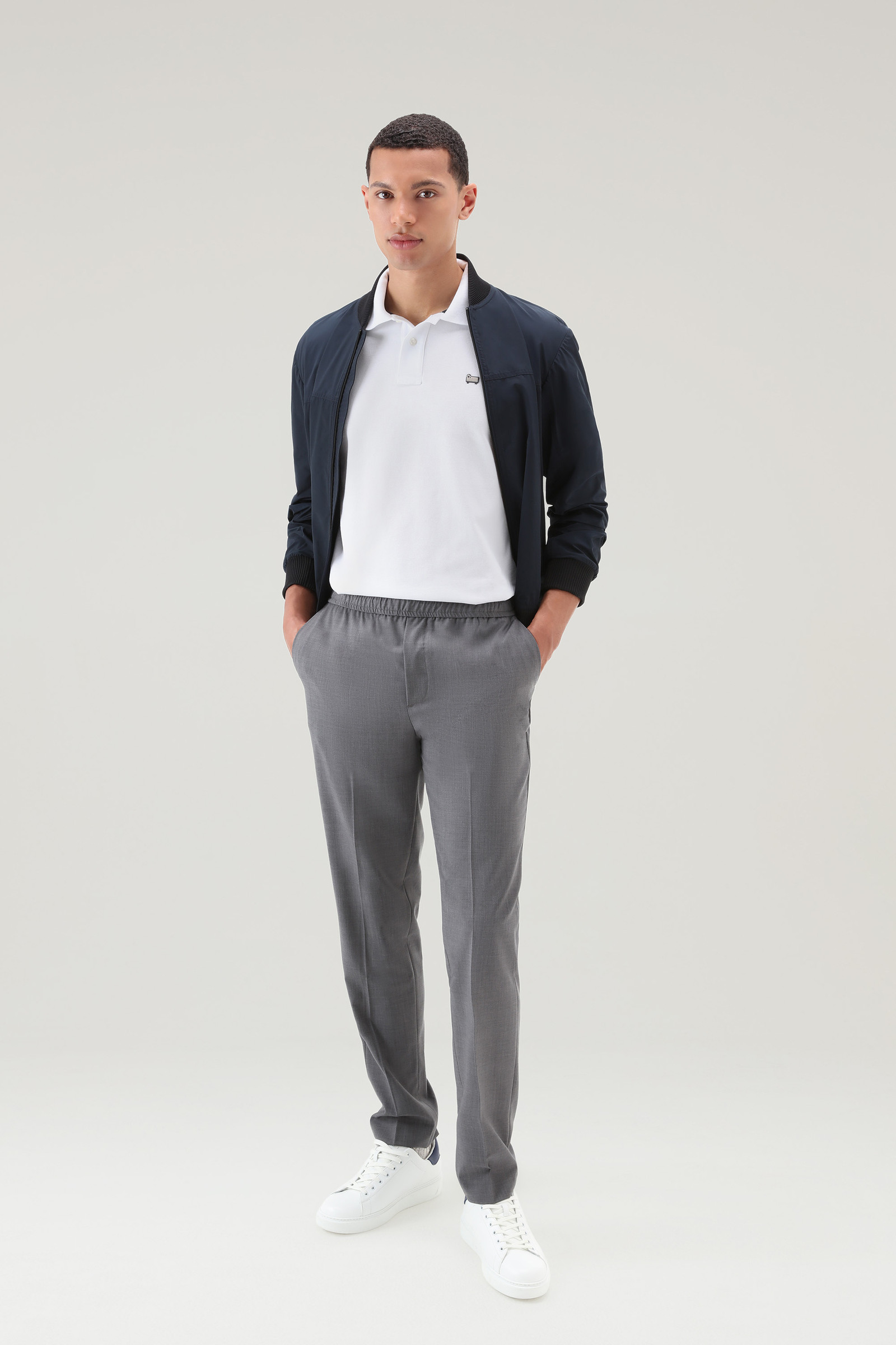 Poloshirt aus reinem Baumwollpikee weiß photo 2 | Woolrich