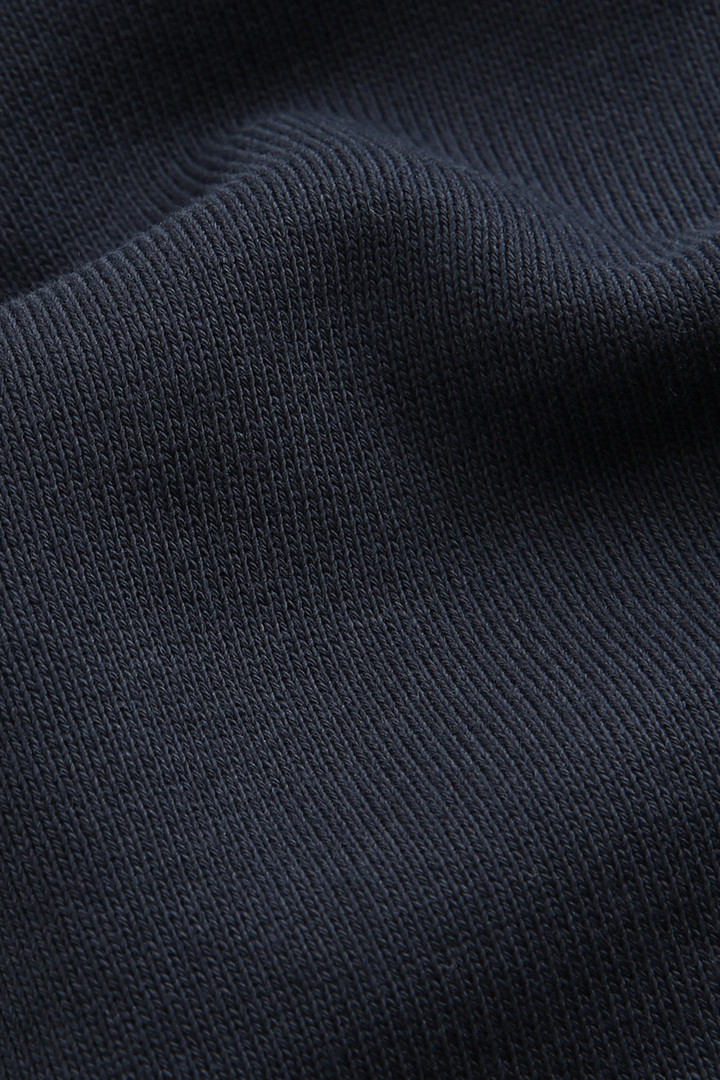 Sudadera de cuello redondo con logotipo frontal bordado azul photo 9 | Woolrich