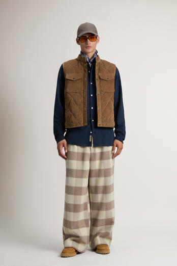 Corduroy Vest with Diamond Quilting Brown | Woolrich