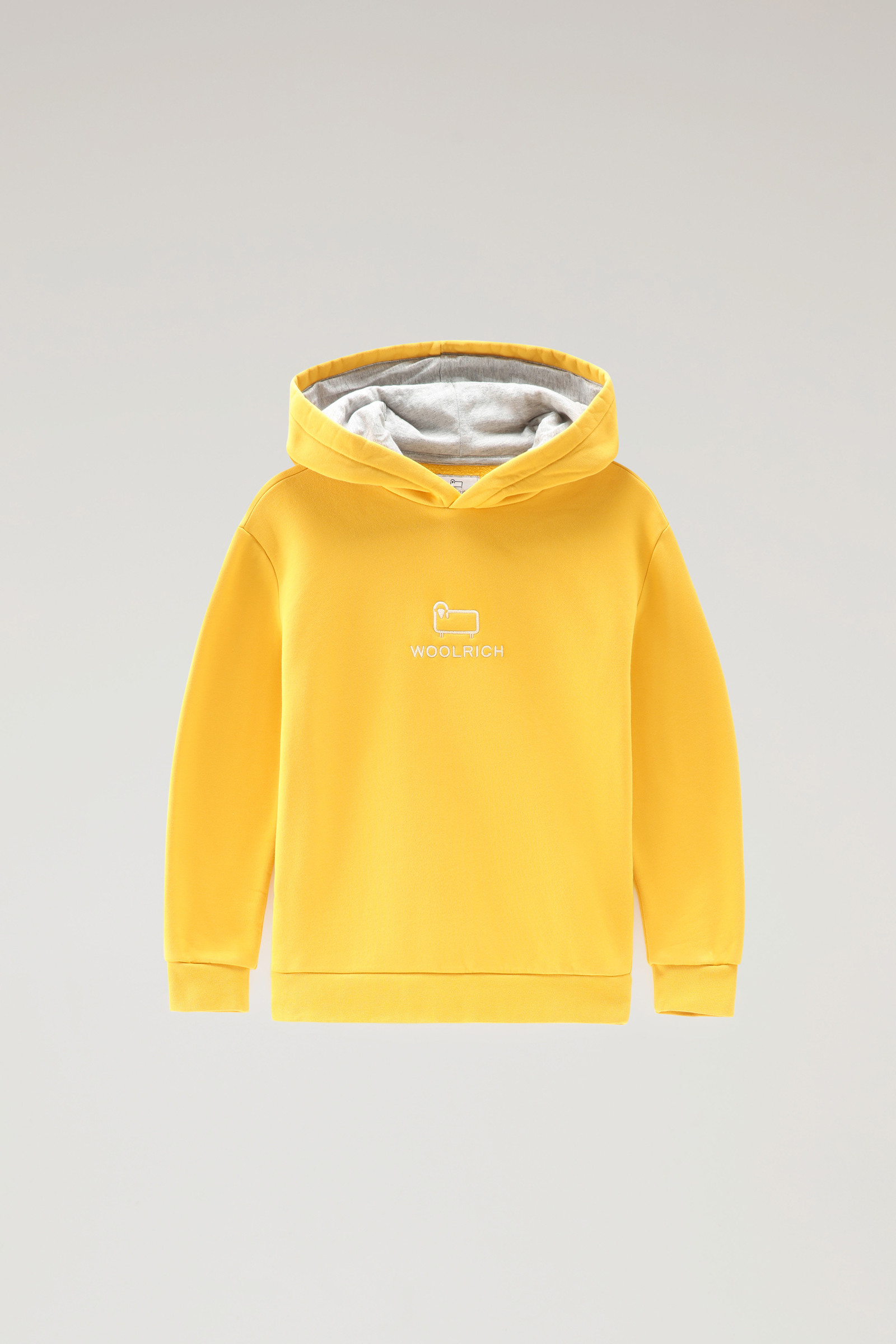 Logo-Kapuzenpullover für Jungen aus Fleece gelb | Woolrich