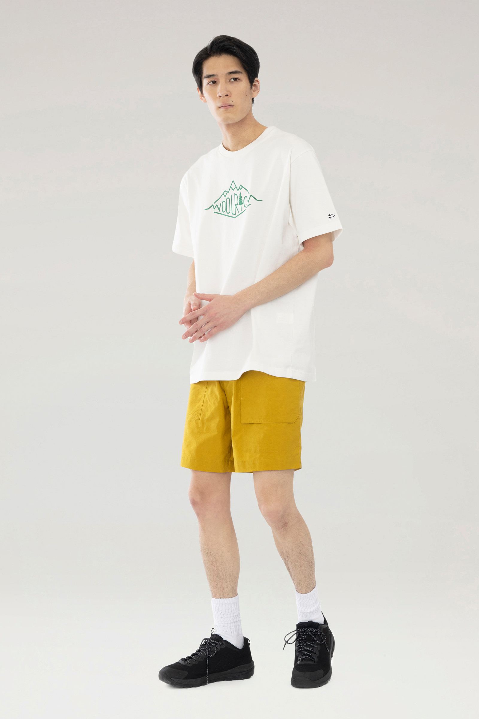 Mountainline T-shirt in Pure Cotton White photo 2 | Woolrich