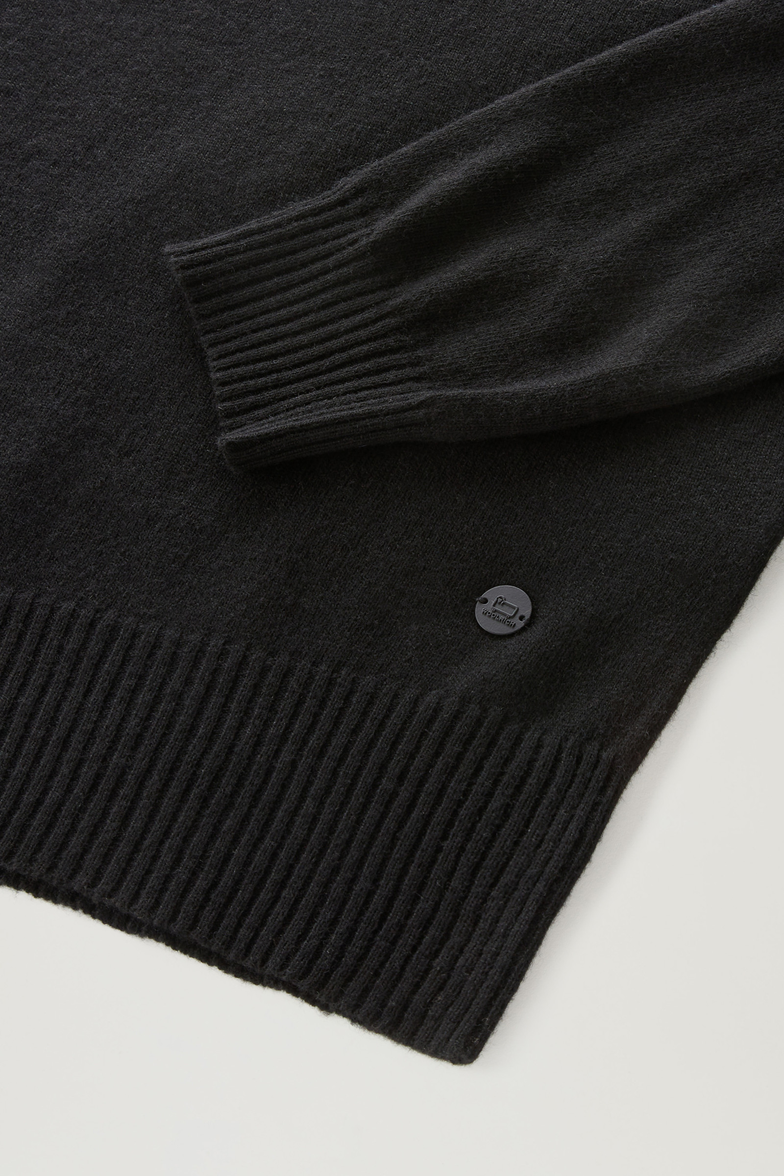 Crewneck Sweater in Wool and Cashmere Blend Black photo 7 | Woolrich
