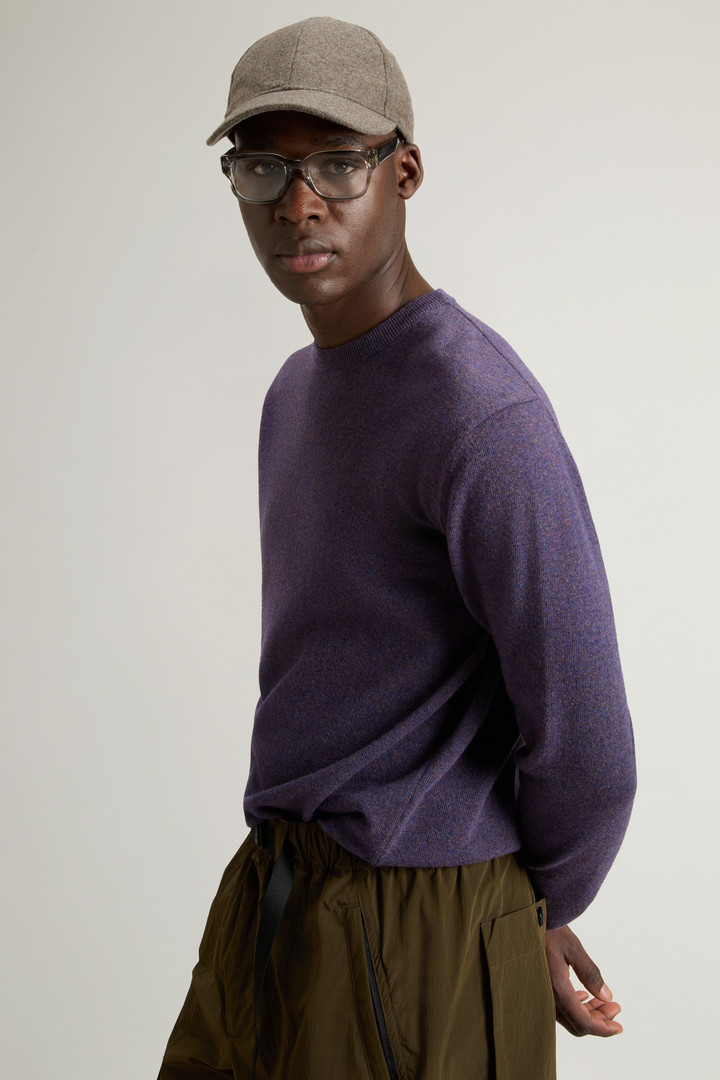 Pure Wool Crewneck Sweater Purple photo 4 | Woolrich