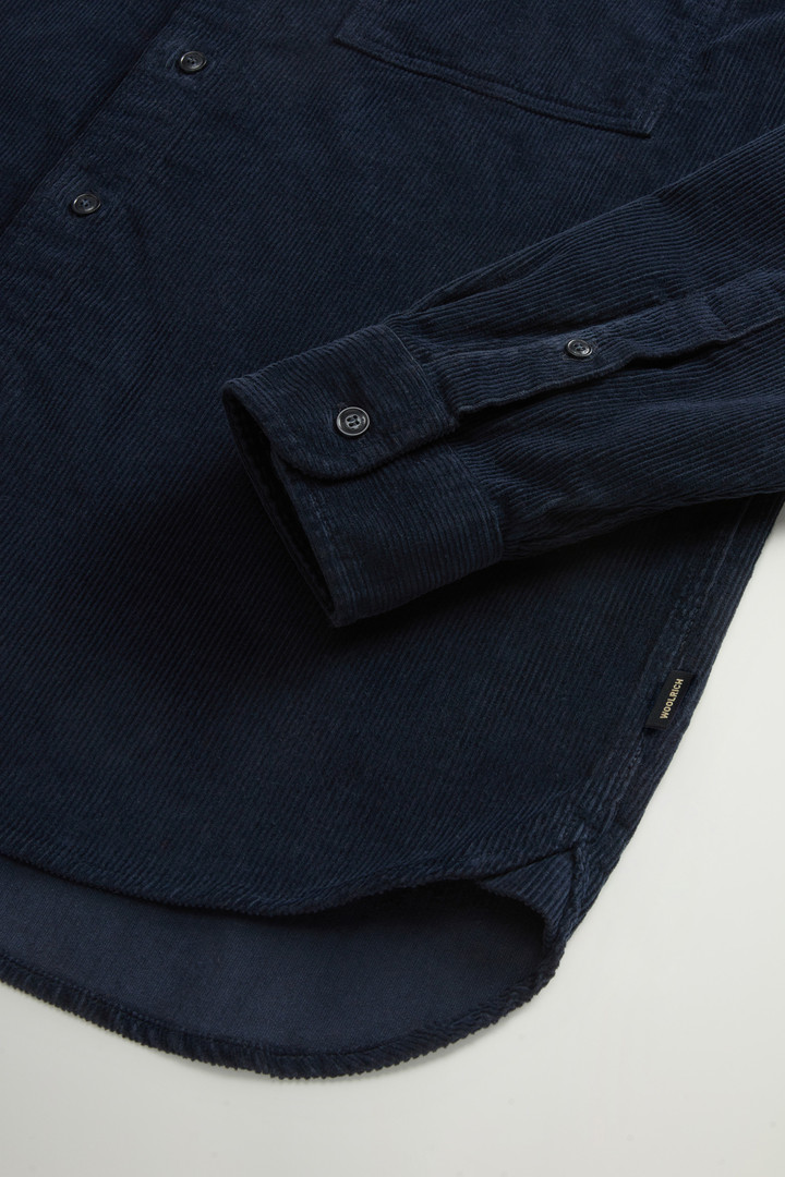 Garment-Dyed Corduroy Overshirt Blue photo 7 | Woolrich