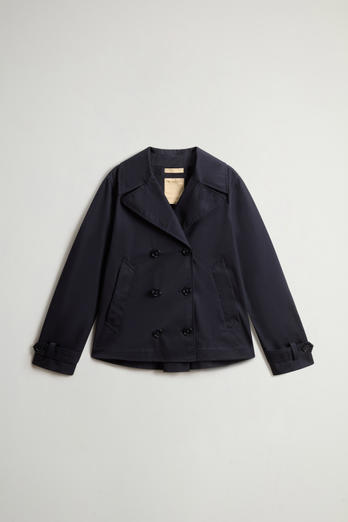 Pure Cotton Pea Coat Blue photo 1 | Woolrich