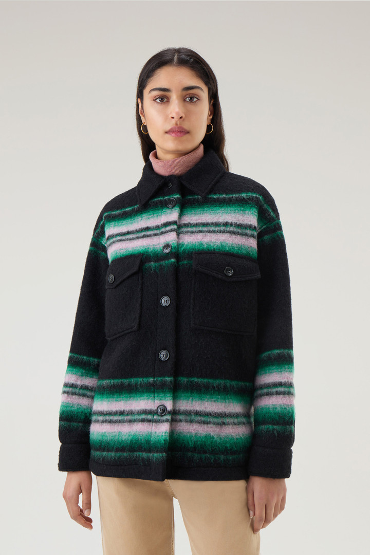 Wool Black Blend in Overshirt USA Gentry | Woolrich Women\'s