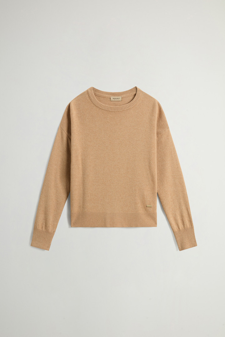 Crewneck Sweater in Virgin Wool and Cashmere Blend Beige photo 5 | Woolrich