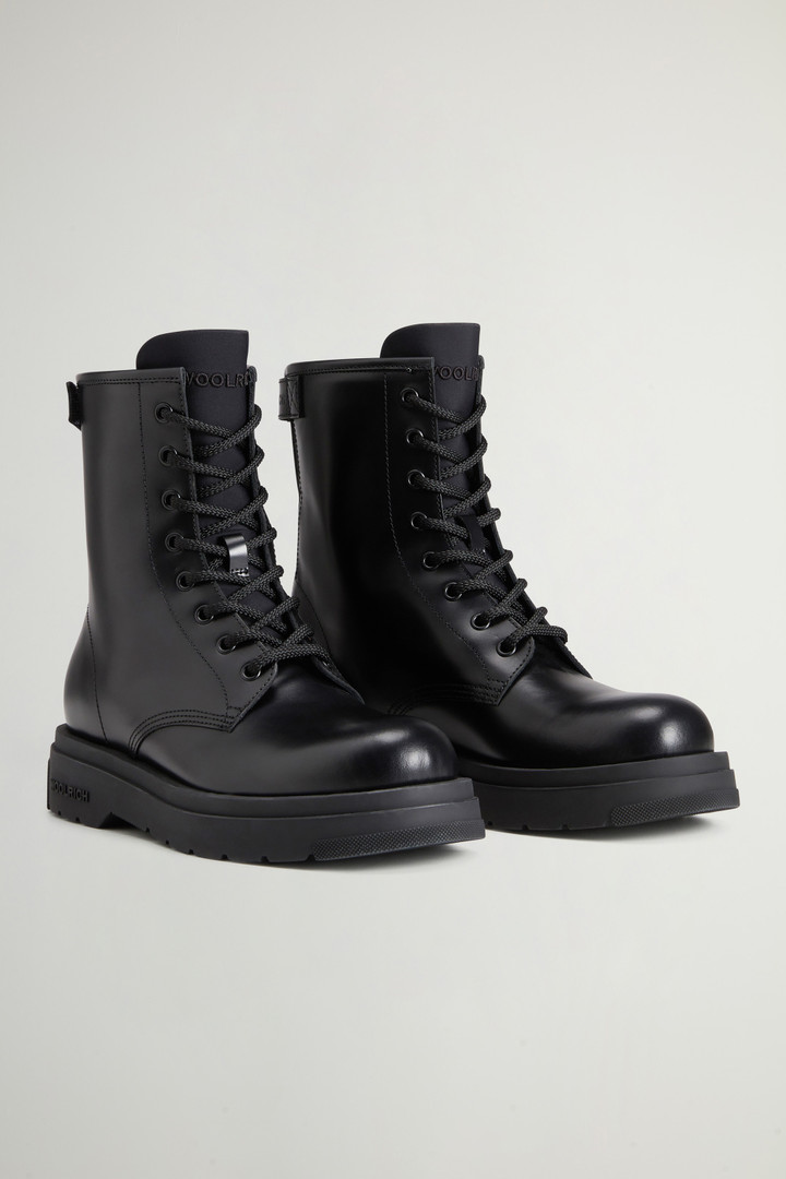 Leather Combat Boots Black photo 2 | Woolrich