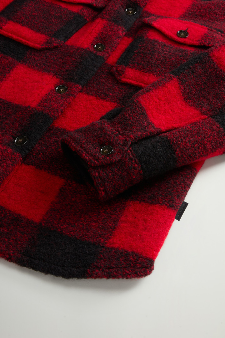 Gentry Checked Overshirt in Wool Blend Red photo 7 | Woolrich