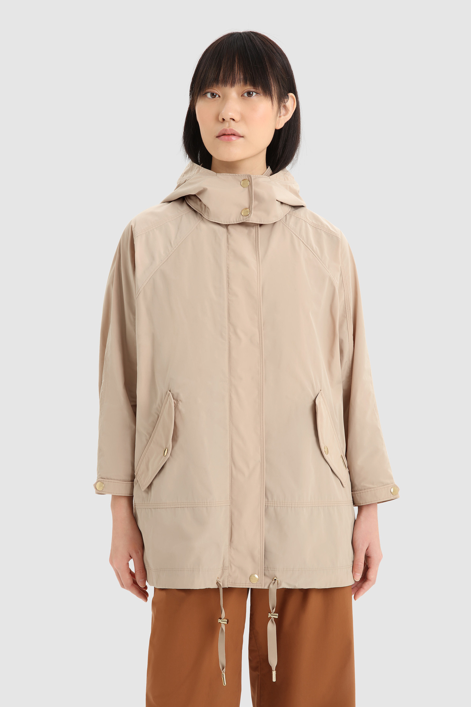 City Anorak with Detachable Hood Beige | Woolrich