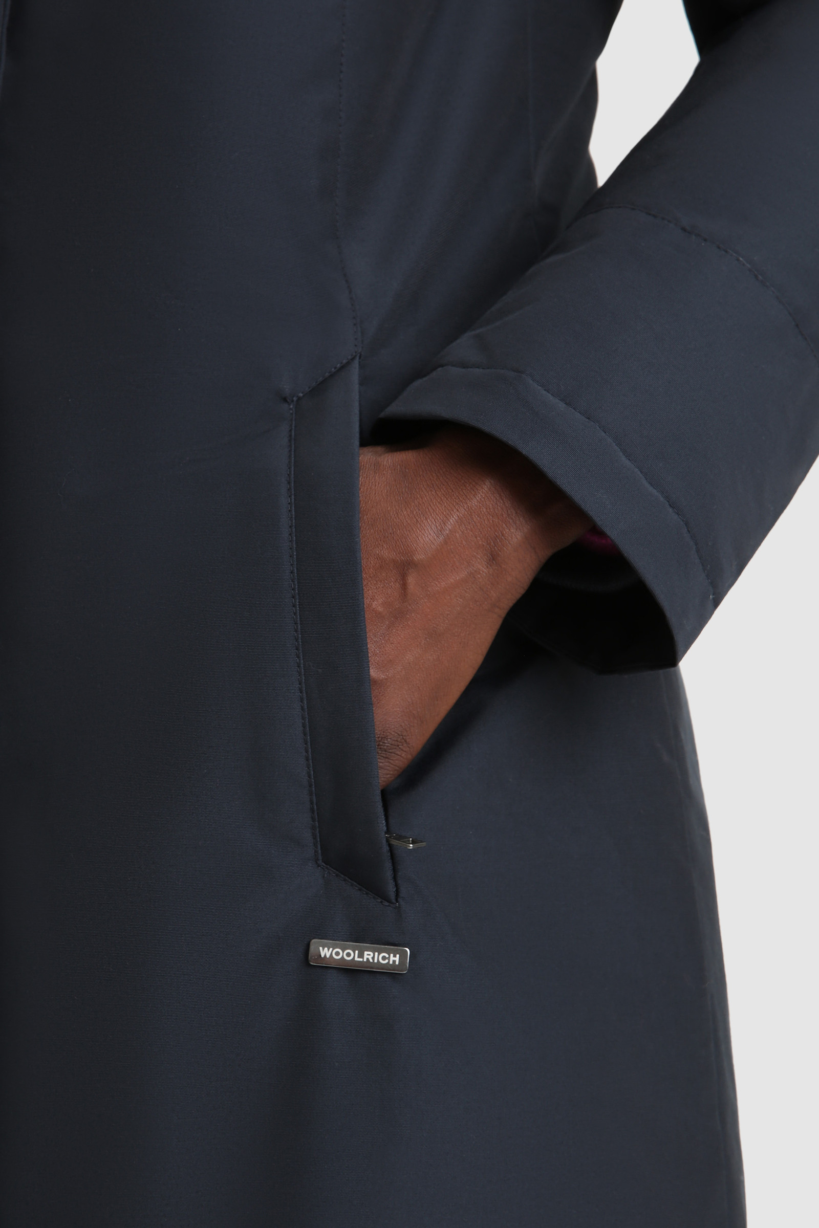 Bow Bridge Parka con pelliccia ecologica Blu photo 6 | Woolrich