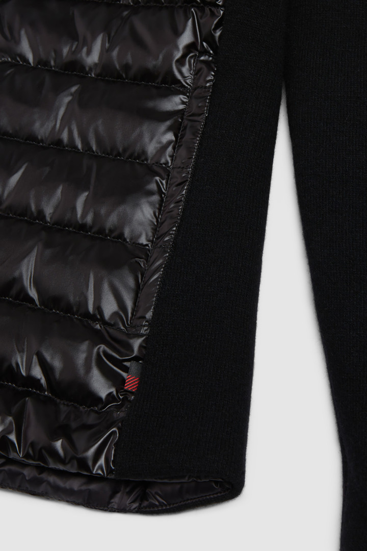 Gewatteerde hoody met capuchon en vossenbont