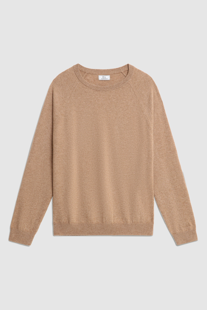 Luxe trui van kasjmieren garen met ronde hals