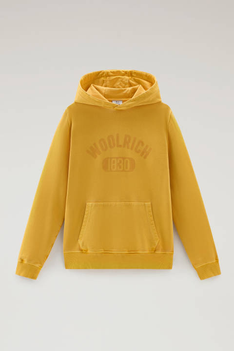 Sudadera 1830 teñida en prenda de puro algodón con capucha Amarillo photo 2 | Woolrich