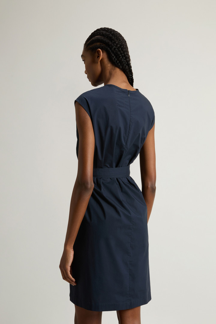 POPLIN BELTED DRESS Blue photo 3 | Woolrich