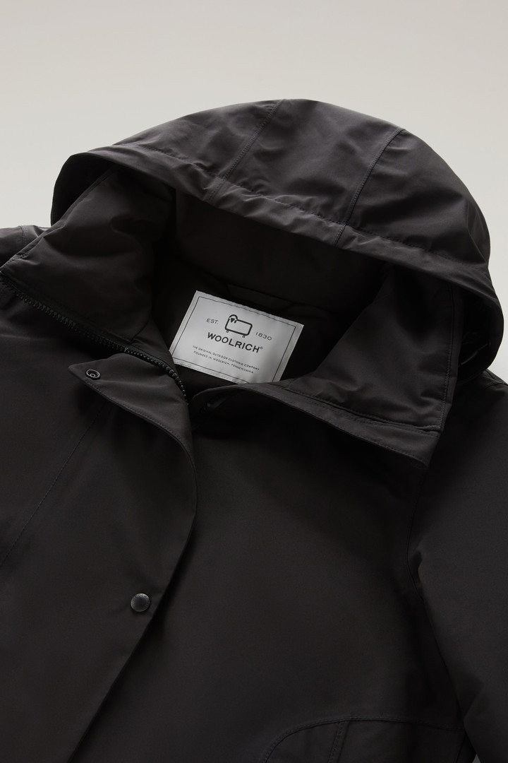 Waterproof High-Tech Long Coat in Recycled GORE-TEX Black photo 2 | Woolrich