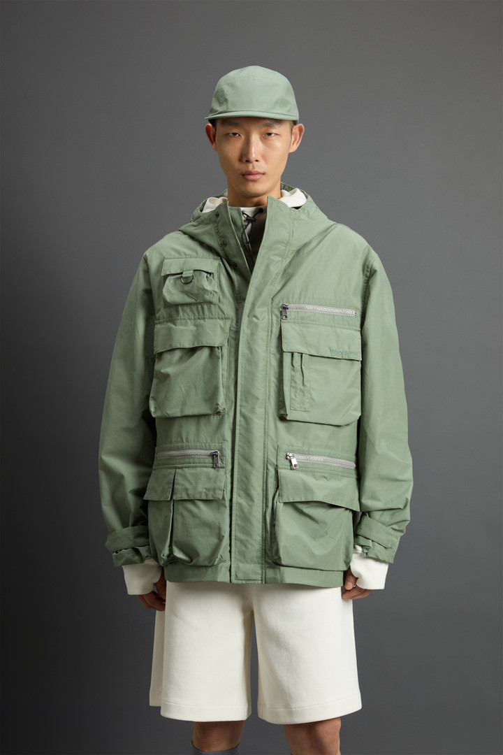 Fishing Jacket in Cotton- and Nylon-Blend Olmetex Ripstop by Todd Snyder Green photo 1 | Woolrich