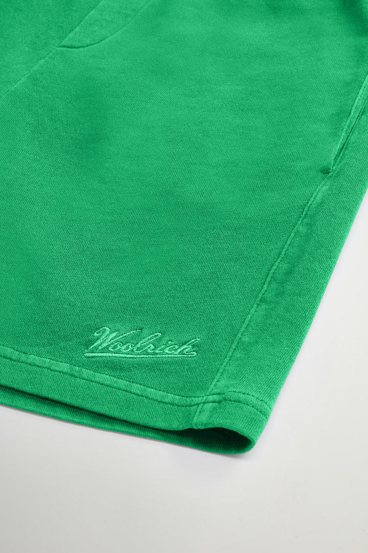 Boys’ Garment-Dyed Pure Cotton Shorts Green photo 4 | Woolrich