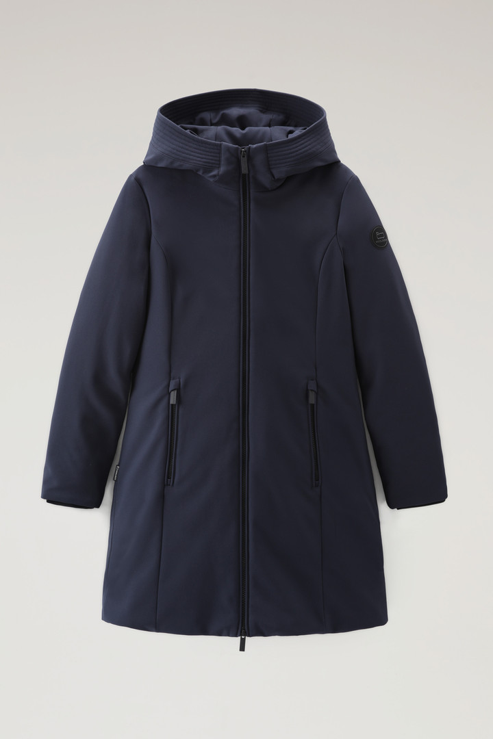 Woolrich Women Firth Parka in Softshell Blue Size L