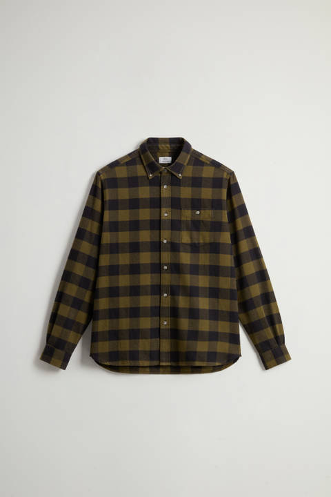 Camicia Traditional a quadri in flanella Verde photo 2 | Woolrich