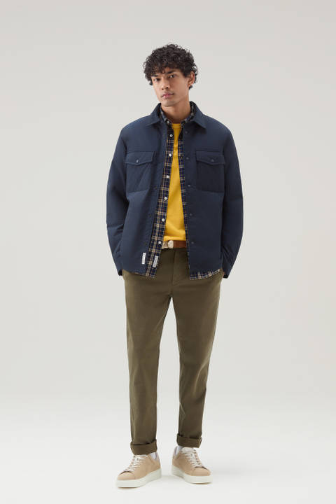 Alaskan wattierte Overshirt aus Urban Touch Blau | Woolrich