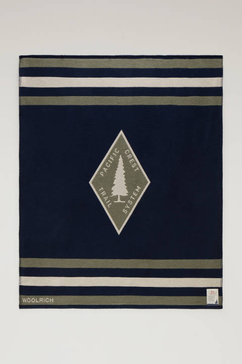 U.S. Trails Blanket in Pure Cotton Blue | Woolrich
