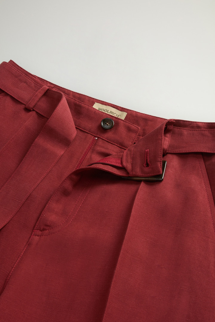 Garment-Dyed Linen-Blend Pants Red photo 5 | Woolrich