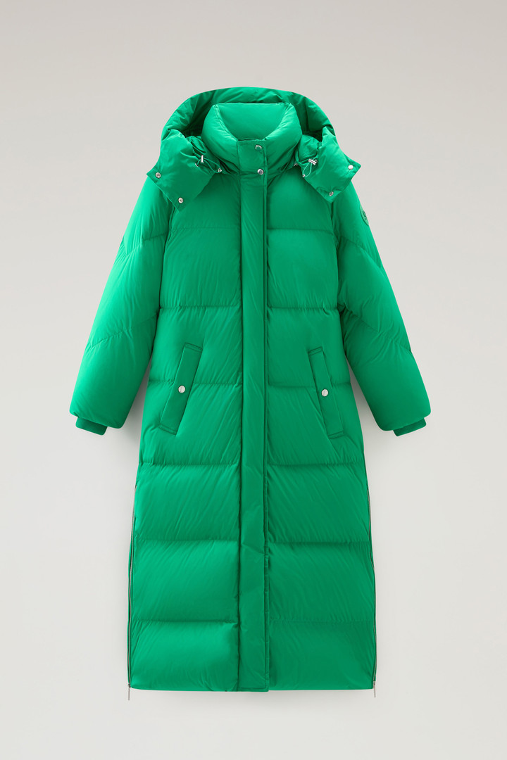 Long green parka on sale