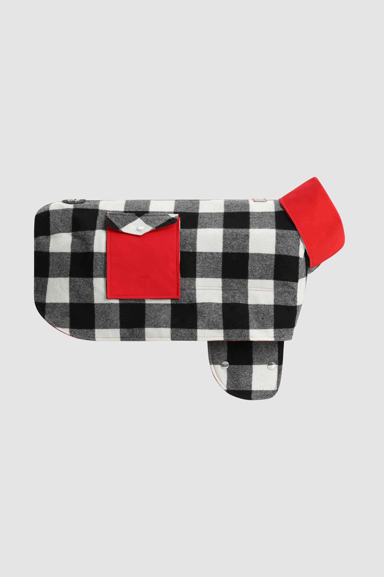 Maxi-camicia Buffalo Check per cani di taglia grande Temellini/Woolrich bianco photo 3 | Woolrich