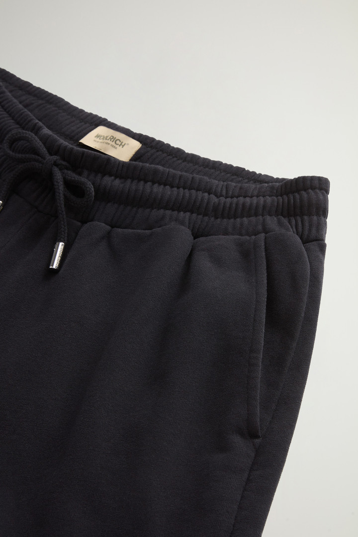 Pure Cotton Pants with Drawstring and Rear Pocket Black photo 6 | Woolrich