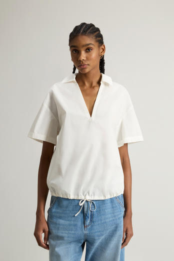Popeline-Bluse aus reiner Baumwolle Weiß | Woolrich