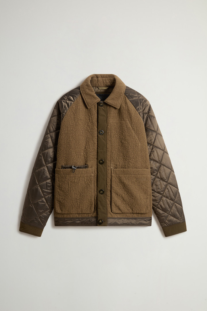 Hybrid Military Jacket in Cotton and Italian Wool Blend by Todd Snyder Brown photo 5 | Woolrich