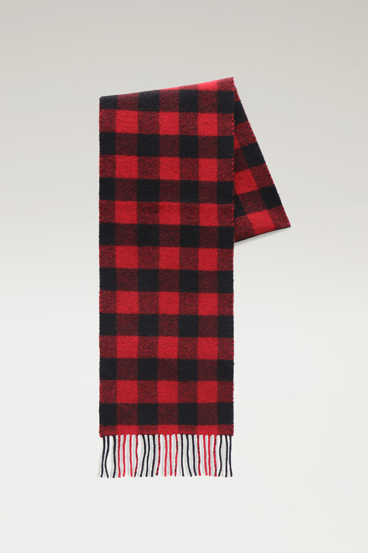 Wool Blend Check Scarf Red photo 1 | Woolrich