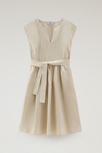Kurzes Kleid aus reinem Baumwollpopeline Beige | Woolrich