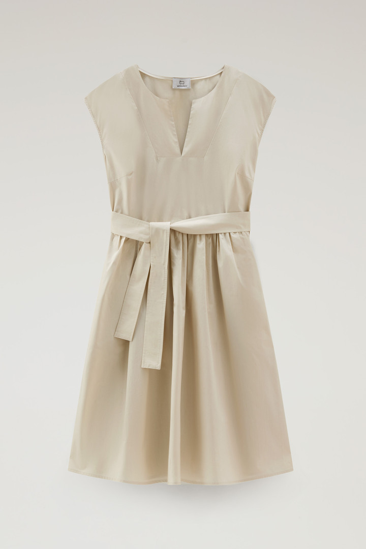 Short Dress in Pure Cotton Poplin Beige photo 5 | Woolrich