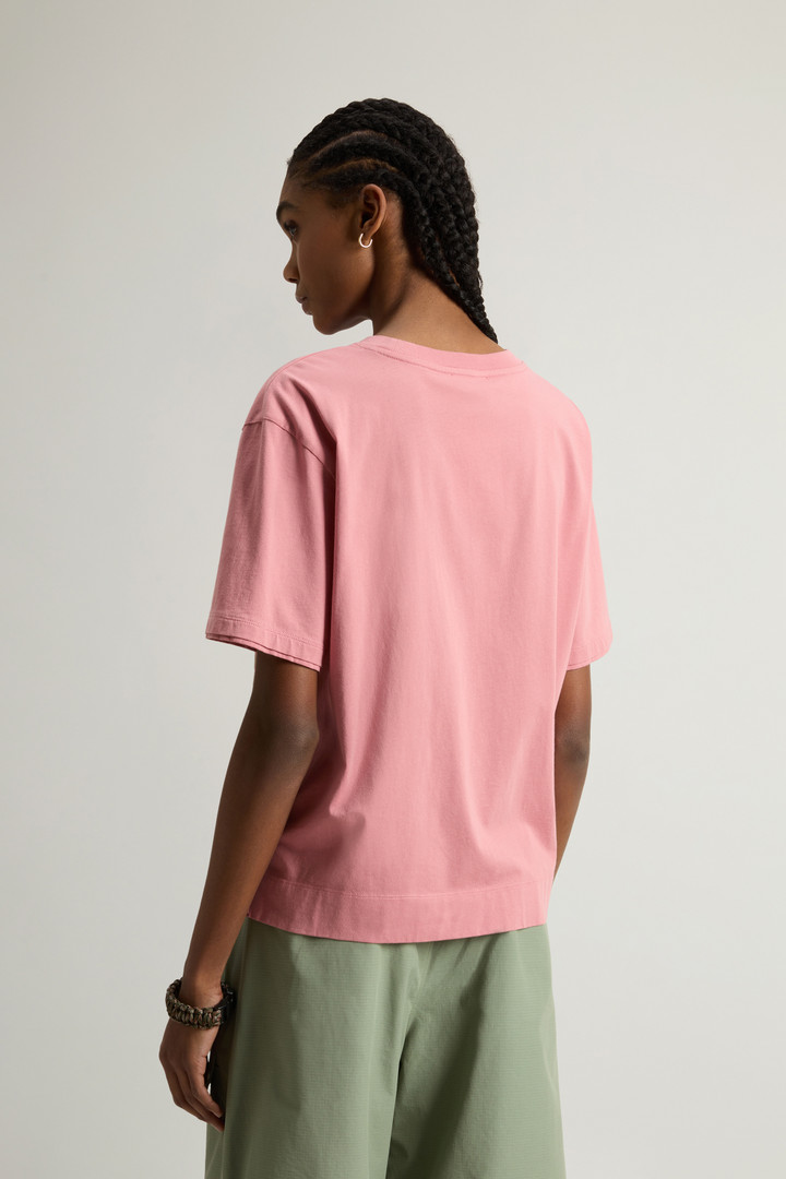 T-Shirt in Pure Pima Cotton Pink photo 3 | Woolrich