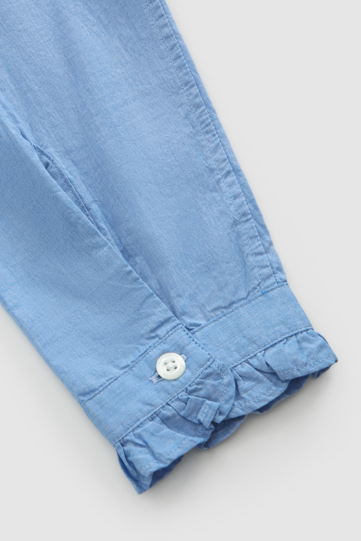 Chambray Shirt with Ruffle Trims Blue photo 7 | Woolrich