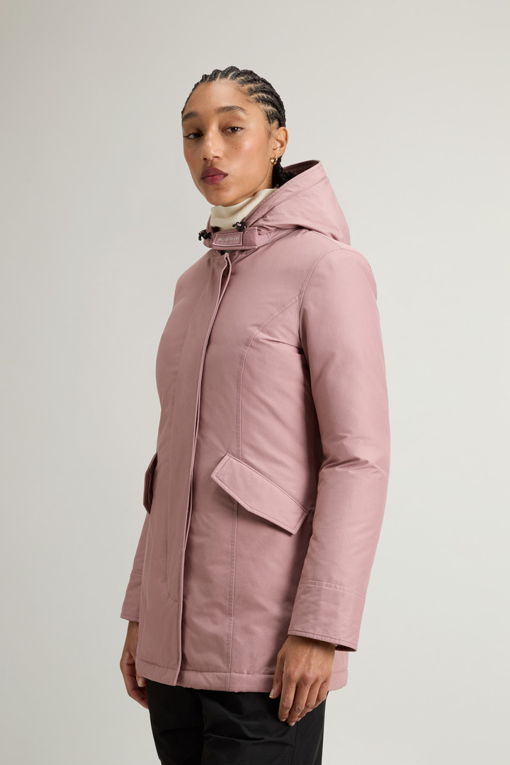 Arctic Parka in Ramar Cloth with Detachable Fur Trim Pink photo 5 | Woolrich