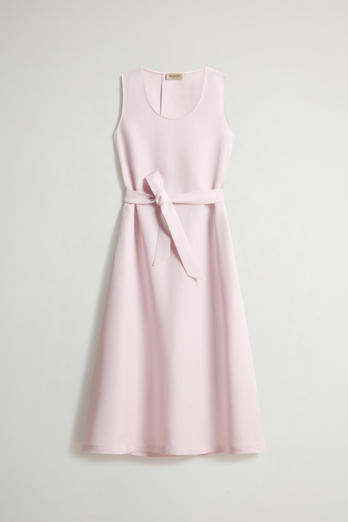 Sleeveless Dress in Linen Blend with Belt Pink photo 1 | Woolrich