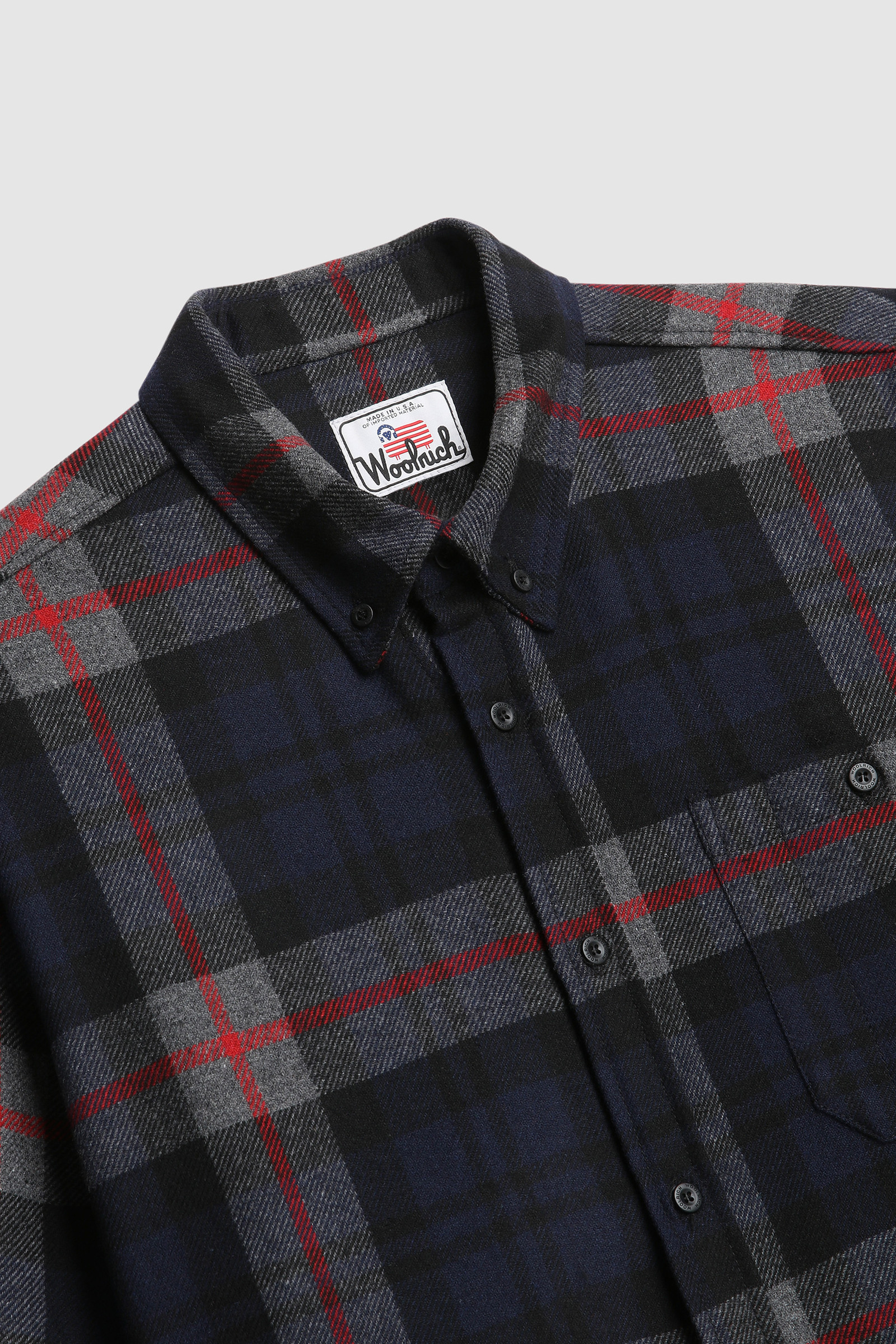 Trout Run Flannel Shirt - Made in Usa Blue photo 8 | Woolrich