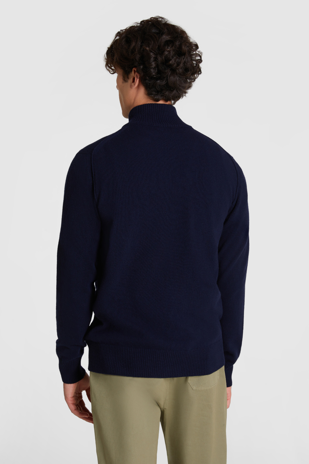 Wollstrickjacke mit Reißverschluss