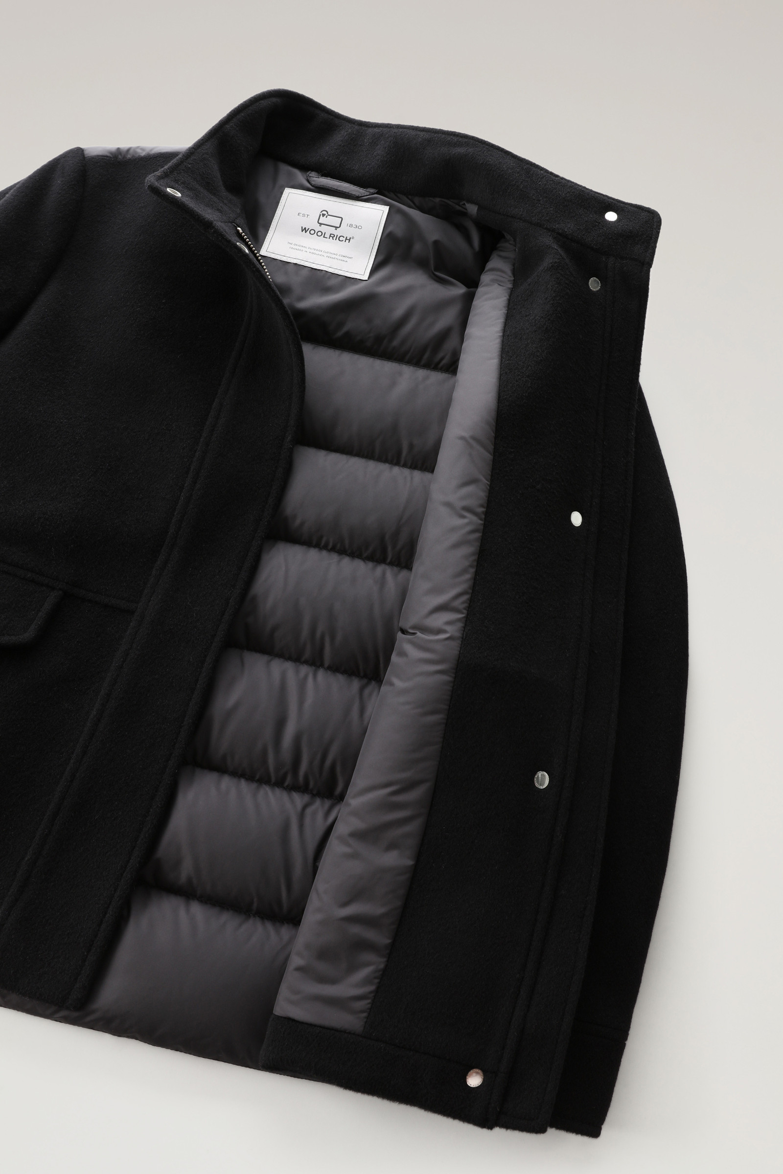 Kuna Jacket in Wool and Cashmere Blend Black photo 10 | Woolrich