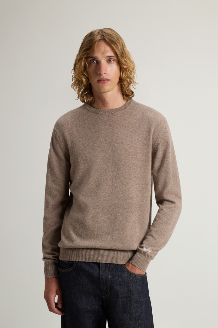 Pure Wool Crewneck Sweater Brown photo 1 | Woolrich