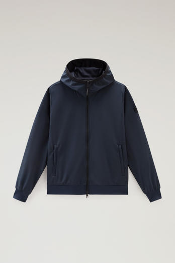 Softshell Hooded Jacket Blue | Woolrich