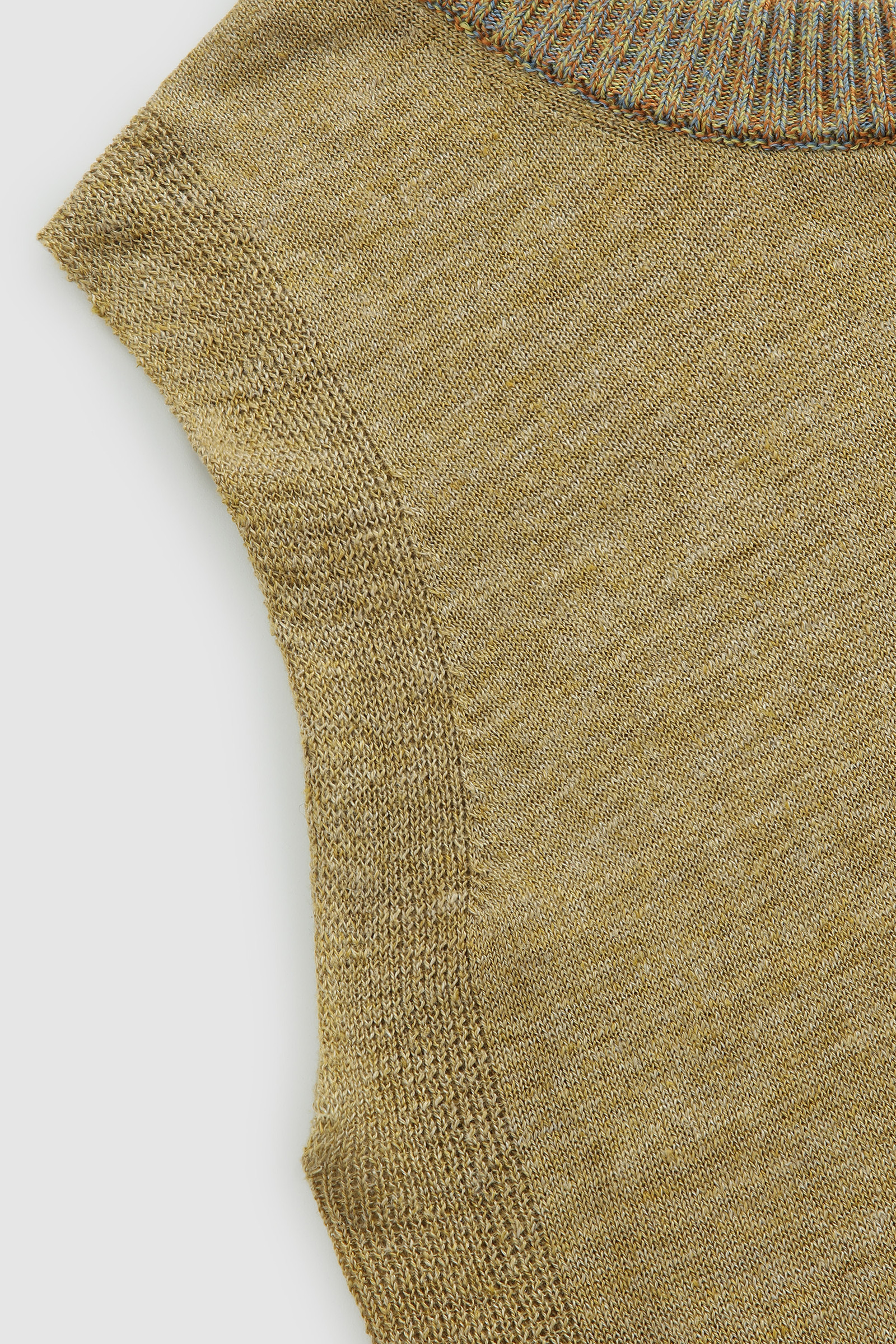 Haut en pur lin avec col côtelé beige photo 6 | Woolrich