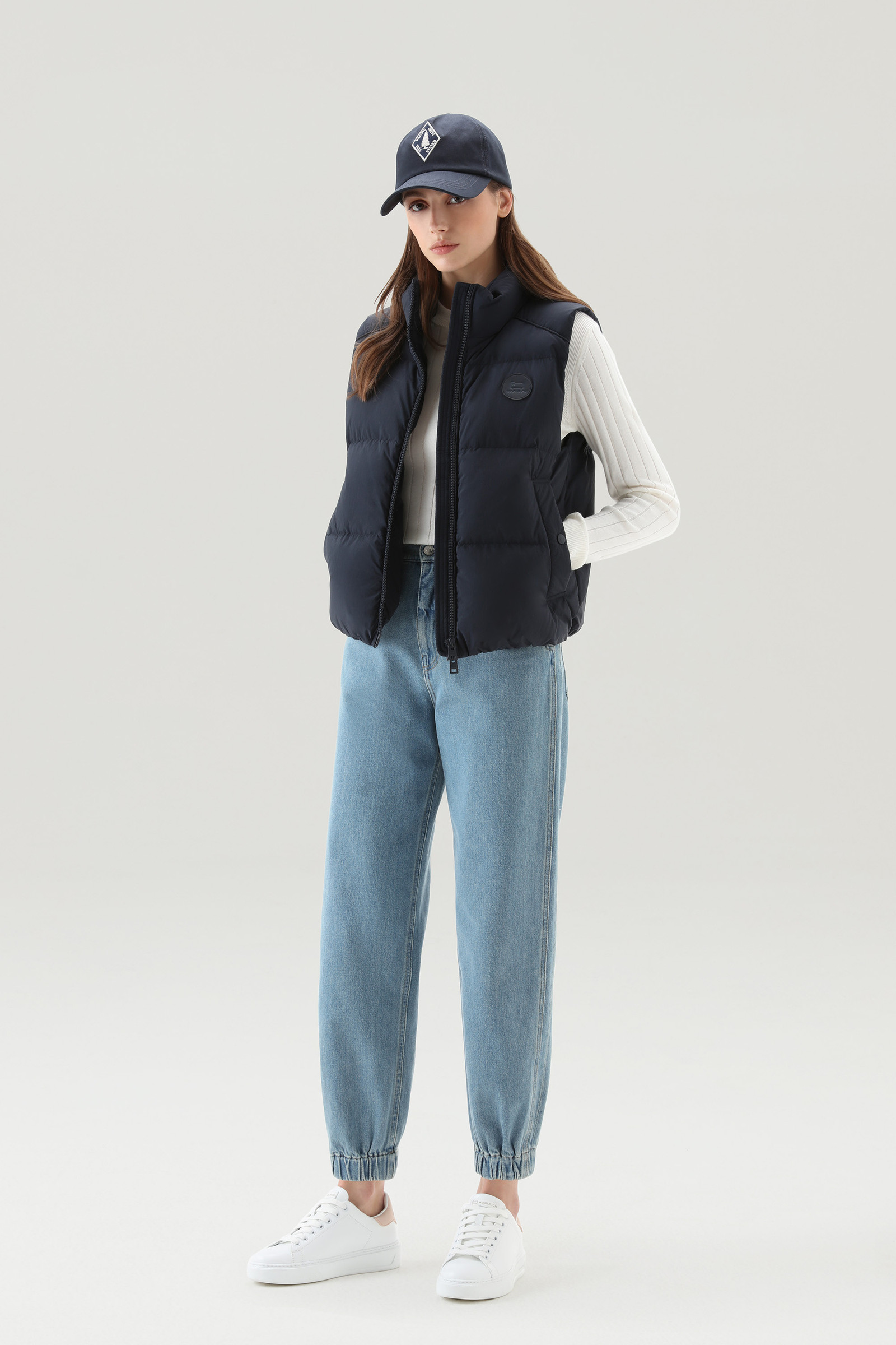 Veste sans manches matelassée en nylon Eco Taslan bleu photo 2 | Woolrich