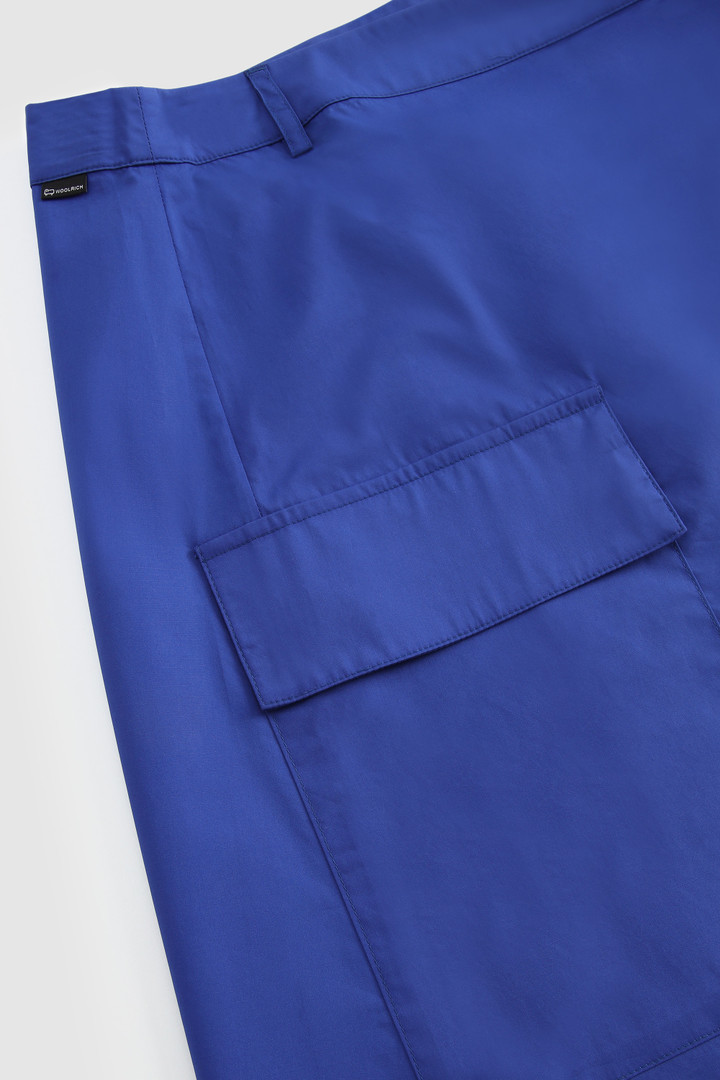 Wickelrock aus Baumwollpopeline Blau photo 6 | Woolrich