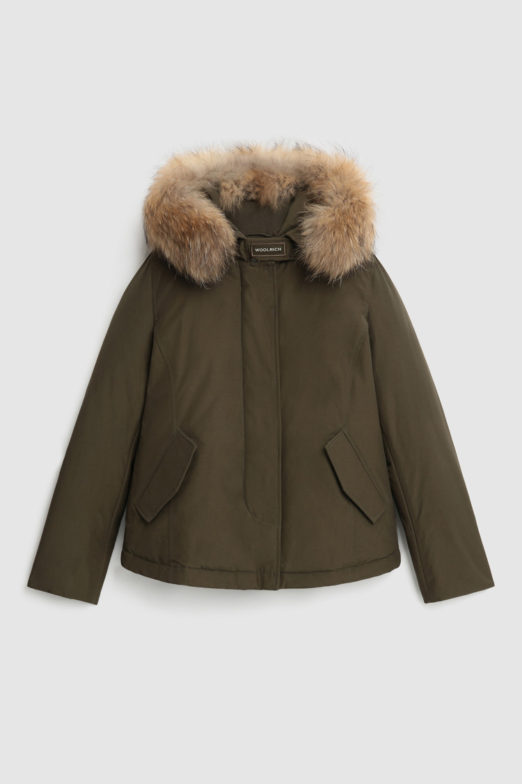 Korte Arctic Parka met afneembare bontrand